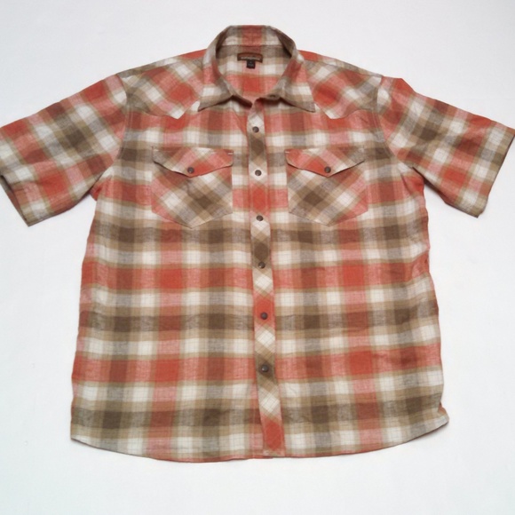 Patagonia Other - Patagonia Plaid Short Sleeve Shirt Snap Front Hemp